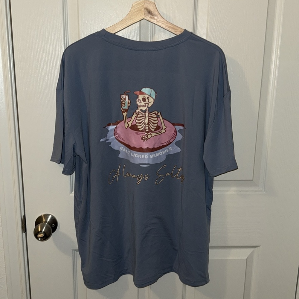 LOWEST PRICE! salt licked memories shein oversized skeleton tee size medium